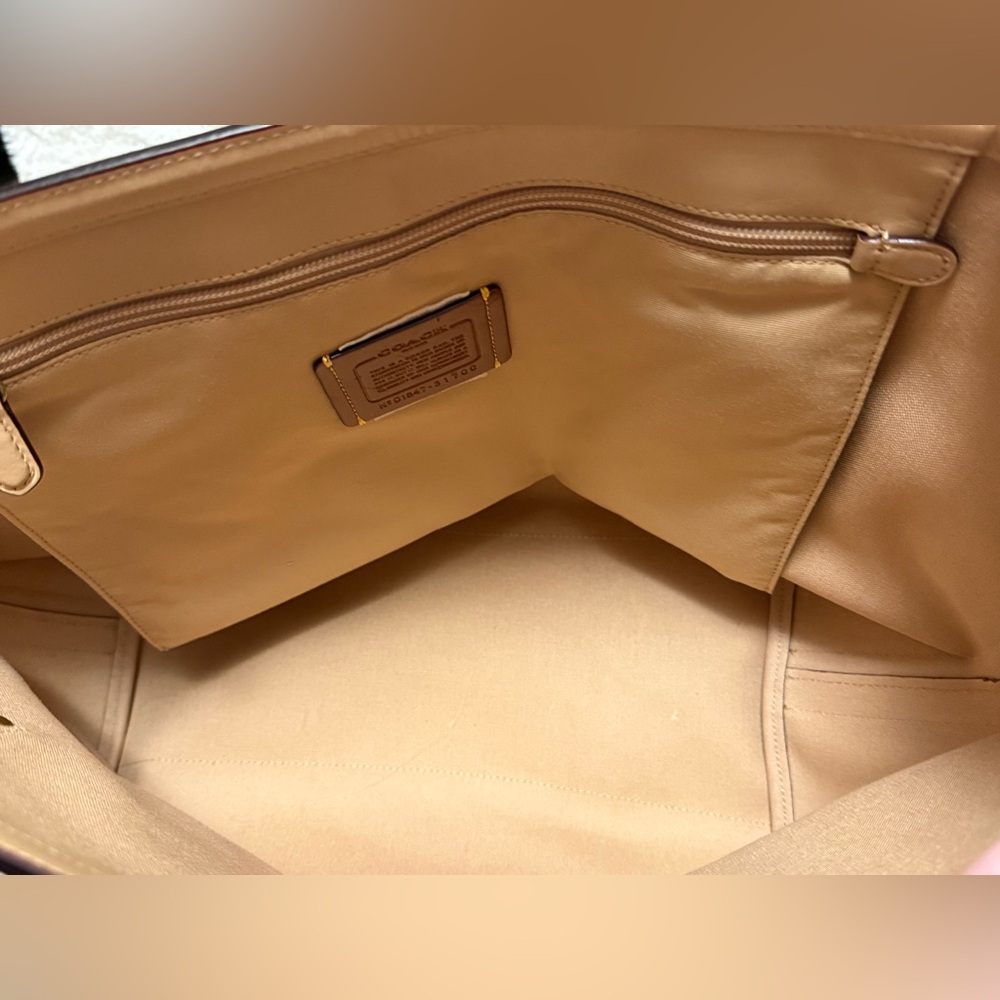 Coach Market Tote in Signature Rose Print Bag - Picture 9 of 11